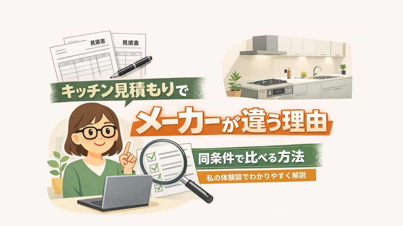 キッチン見積もりでメーカーが違う理由｜仕様がバラバラでも“同条件で比べる方法”【体験談】