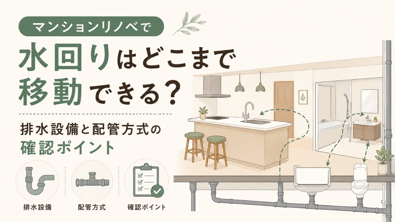 マンションリノベで水回りはどこまで移動できる？排水設備と配管方式の確認ポイント